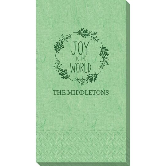 Joy to the World Wreath Bali Guest Towels
